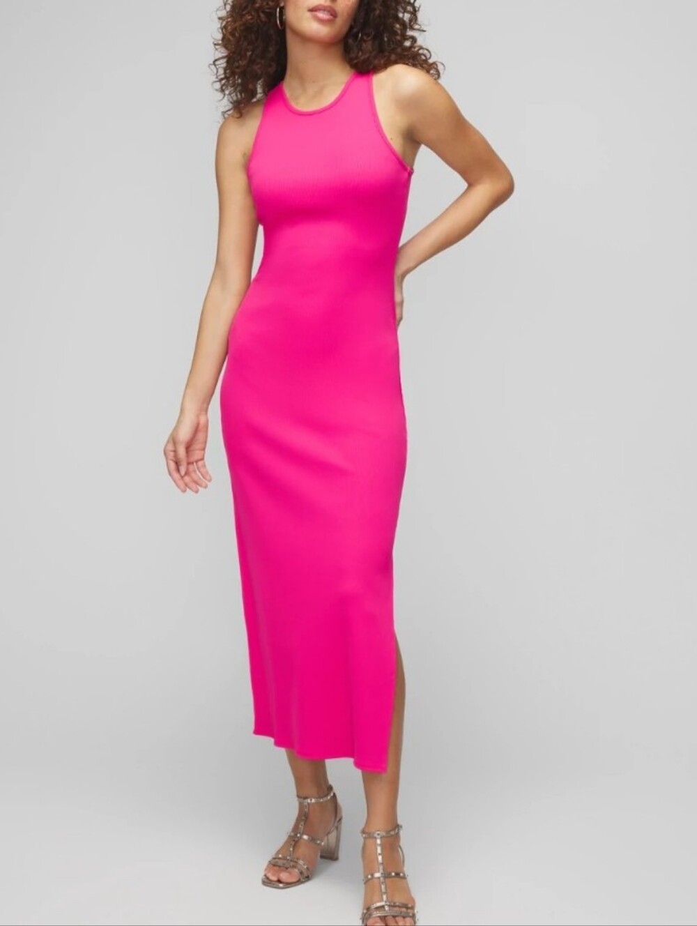 WHBM FORME Rib Sleeveless Midi Dress, M, EUC - Picture 13 of 13
